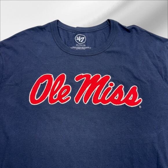 47 Other - OLE MISS Men’s XXL Blue Short Sleeve Tee